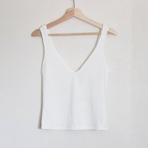 Zara Ribbed V-Neck Cami Top NWT